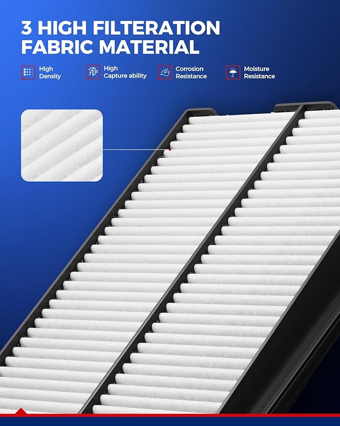 KAX Engine & Cabin Air Filter Kit, Replacement for Kia Optima 2016-2020, Hyundai Sonata 2016-2019, Replace# CA11942 CF12159