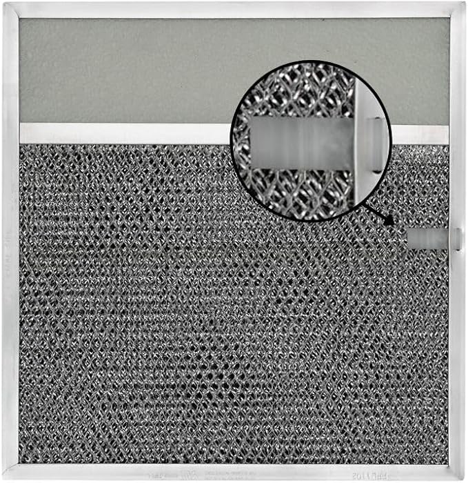 American Metal Filter Company RLP1102 Aluminum and Carbon Lens Range Hood Filter -11 1/2" x 11 3/4" x 3/8" - with 3-1/2" Lens