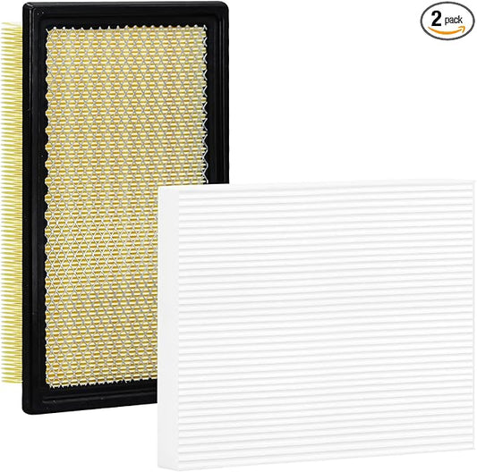 White Cabin Filter & Engine Air Filter Kit for Ford Explorer 2026 2025 2024 2023 2022 2021 2020 (Except 3.3L& Not Fit 2.3L of Year 2026 2025)