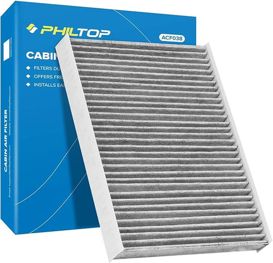 PHILTOP Cabin Air Filter w/Activated Carbon, Compatible with CF12161 Kia Sorento 2016-2020, Carbon Filter Up Dust Pollen Odor