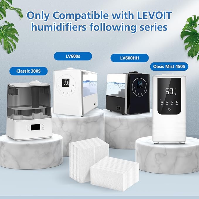 Humidifier Aroma Pads 30 Pack, Aroma Pad Replacement Filter Compatible with LEVOIT LV600S, Classic300S, LV600HH, OasisMist450S Humidifiers, Increase Fragrance Function