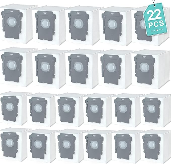 22 Pack Replacement Vacuum Bags Compatible with iRobot Roomba i7, i7+, j7, j7+, i3, i3+,i4, i4+, i6, i6+, i8, i8+, s9, s9+ Plus, i & s & j Series Automatic Dirt Disposal Bags