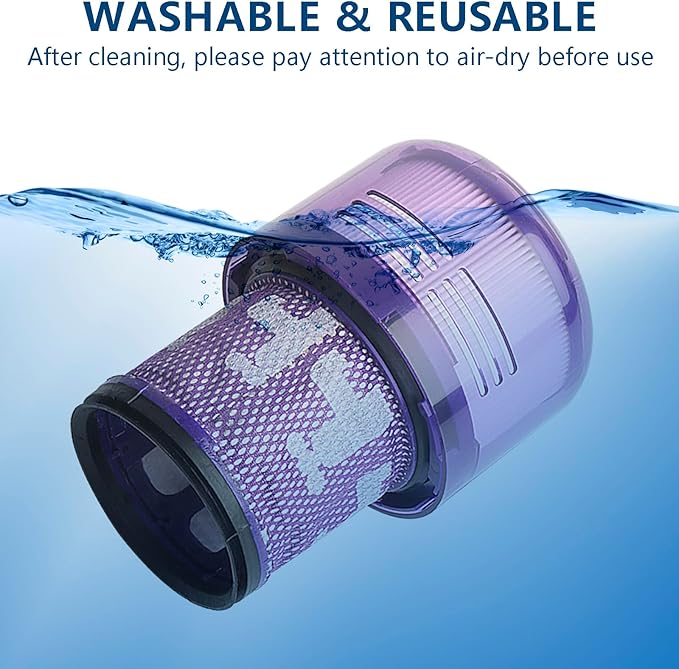 3 PACK Filter Replacements for Dyson V12 Detect Slim Cordless Vacuum and V12 Slim Vacuums - Comparable to Part 971517-01 (Excludes SV12 & V15 Vacuum Models)