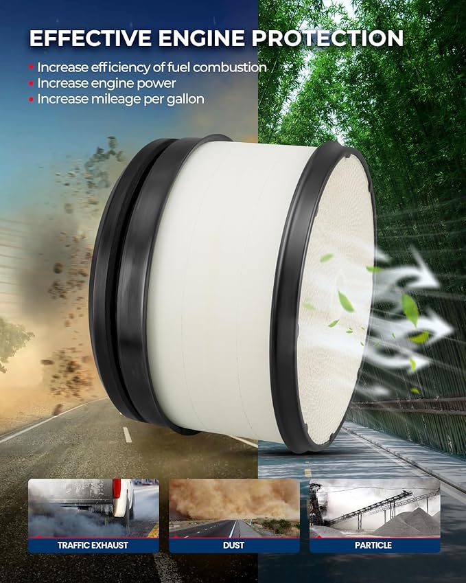 KAX Engine Air Filter, CA10161 Replacement for Chevrolet & GMC Models, Advanced Air Filter Media, Increased Acceleration