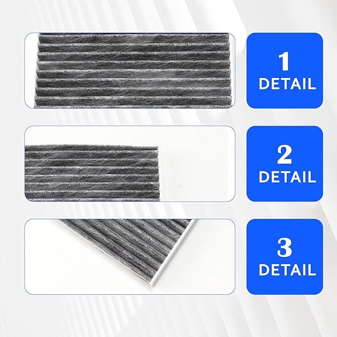 CF11663 Cabin Air Filter Compatible with Buick Enclave 2008-2017, Chevrolet Traverse 2009-2017, GMC Acadia 2007-2016, Acadia Limited 2017, Saturn Outlook 2007 2008 2009 2010 Replaces ACF011
