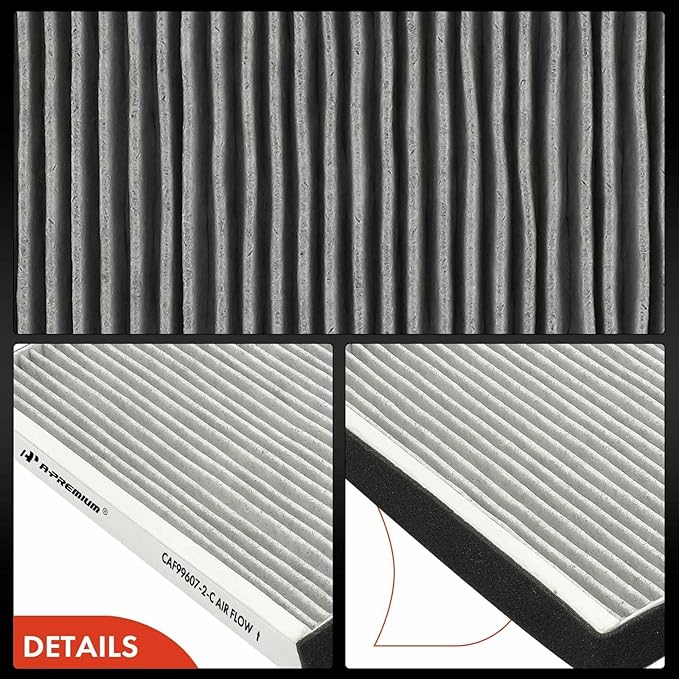 A-Premium 2-PC Cabin Air Filter w/Activated Carbon Compatible with Tesla X 2016-2023, Replace# 1045566