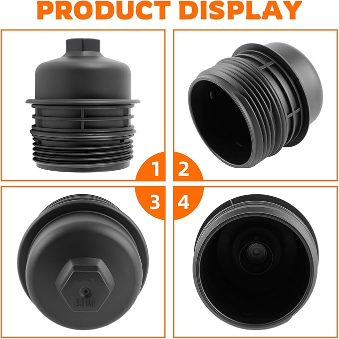 Engine Oil Filter Cap Assembly 26350-3C701 Car Oil Filter Cap Assembly Housing Compatible with Hyundai 3.8L V6 Genesis Coupe 2010-2016 Genesis 2013-2014 Cap Oil Filter