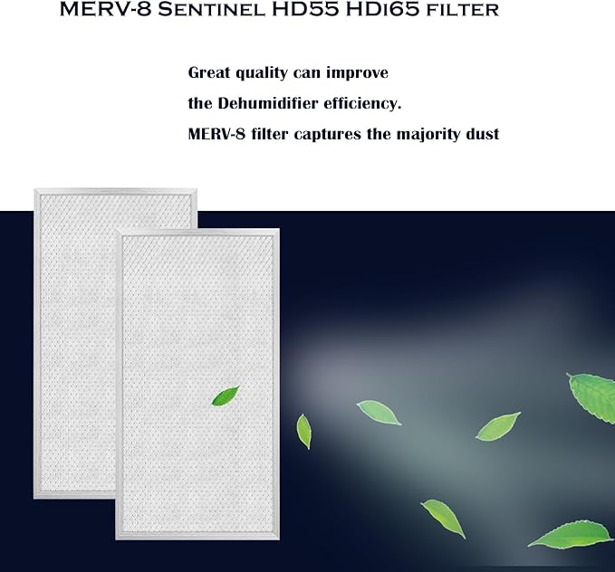 MERV-8 HD55 Replacement Filter for AlorAir Basement Dehumidifier Sentinel HD55, HD55S, HDi65, HDi65S | 4-Pack High-Efficiency Filters for Cleaner