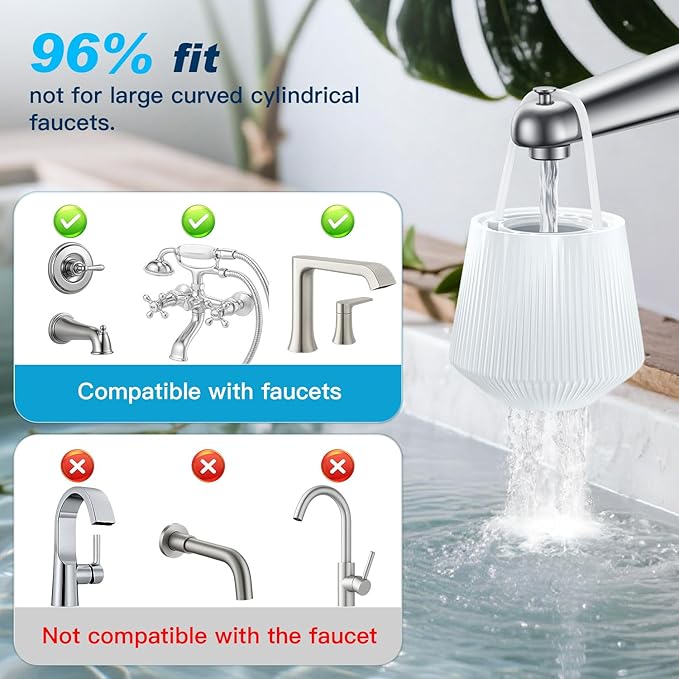 Next-Gen Bathtub & Shower Filter – Removes 96% Chlorine, Lead & Fluoride | Baby-Safe Soft Water for Sensitive Skin, Hair & Eczema Relief Softens Hard Water Bath Filter for Tub
