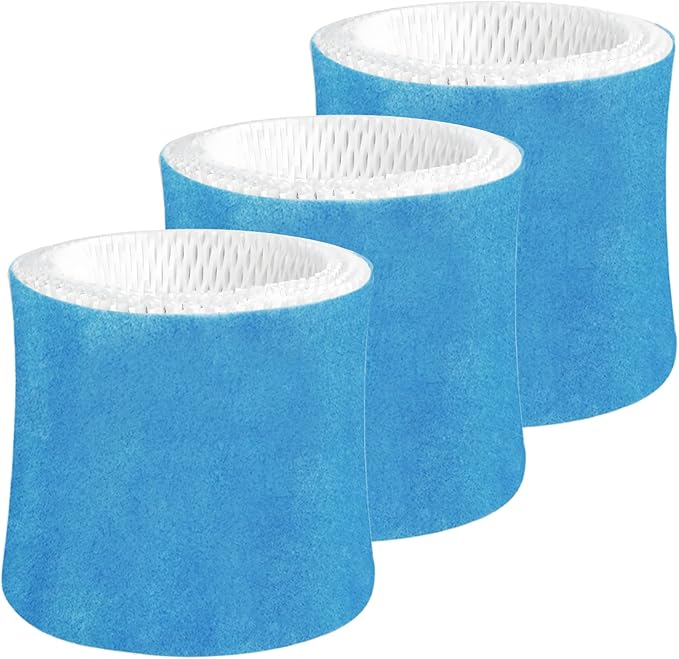 Humidifier Wicking Filter Replacement 2.0 Compatible with Canopy Bedside and Nursery Humidifier 2.0, Wood Pulp & Paper Filter, 3 Pack (Blue)