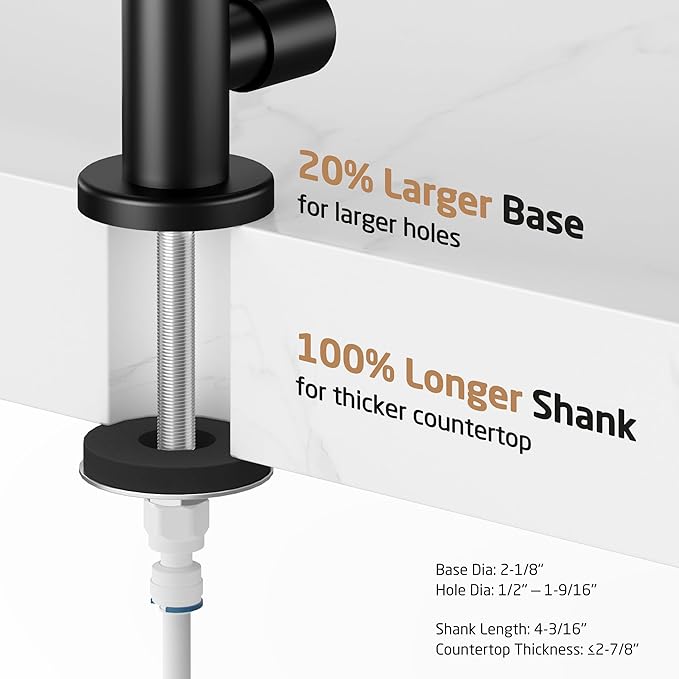 KES NSF Certified Reverse Osmosis Faucet, RO Lead-Free Water Filter Faucet Drinking Water Faucets Kitchen Faucet Non-Air-Gap 304 Stainless Steel Matte Black, Z504CLFF18-BK