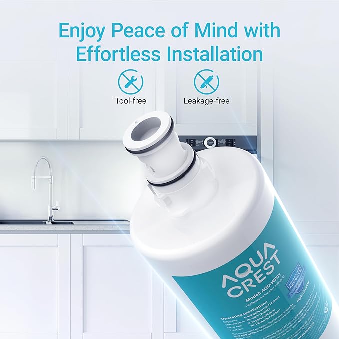 AQUA CREST 3US-AF01 Under Sink Water Filter, Replacement for Standard Filtrete® 3US-AF01, 3US-AS01, Aqua-Pure AP Easy C-CS-FF, WHCF-SRC, WHCF-SUFC, WHCF-SUF, NSF/ANSI 42 Certified, 3 Packs