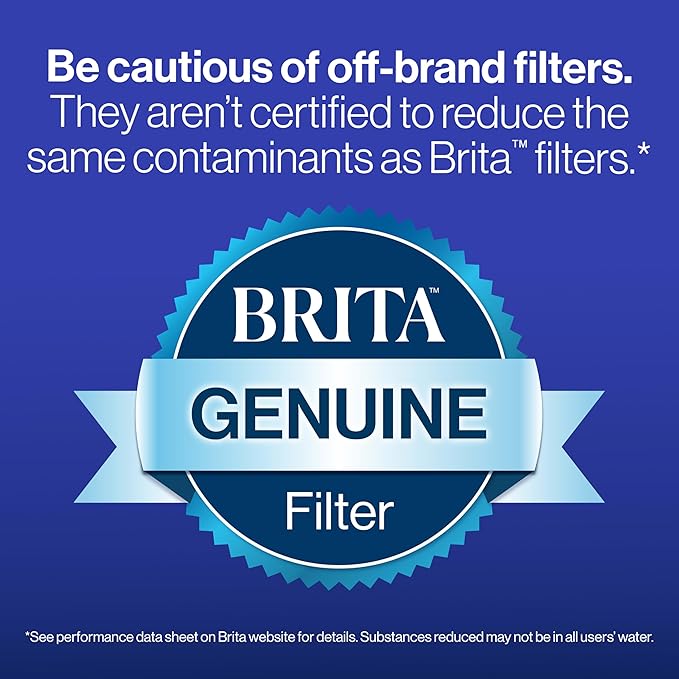 Brita Filter Replacements for Water Pitchers and Dispensers, Elite, NSF Certified to Remove 99% of Lead, 2 Count, Blue