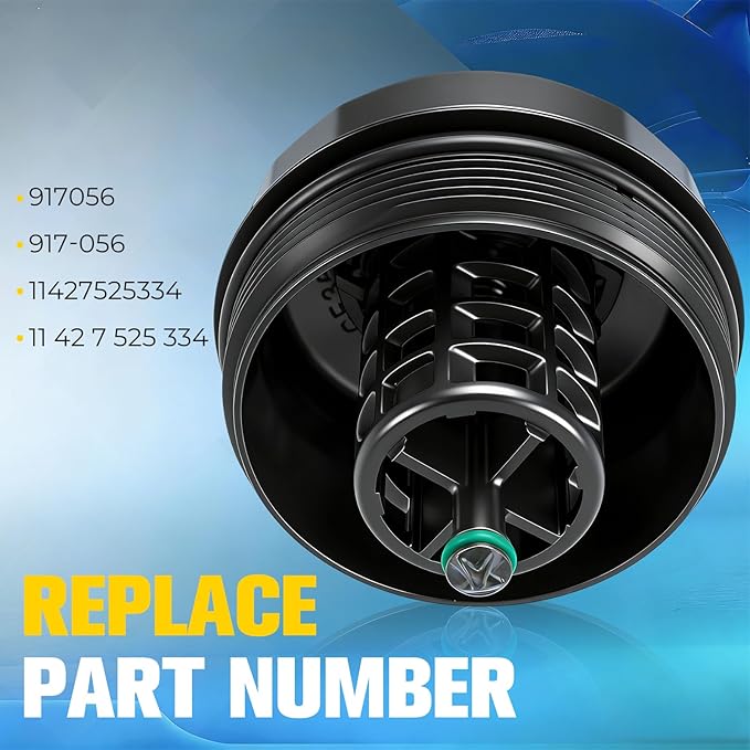 Oil Filter Housing Cover Cap Assembly for BMW X5 X3 328i 335i 528i 128i X6 323i 525i 325xi 328xi 330xi 335xi 525xi 528xi 530xi 535xi 740Li 135i 530i 740i - Replaces 11427525334