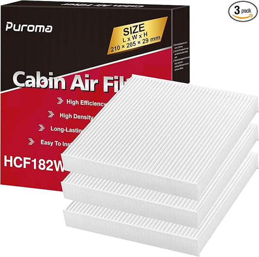 Puroma Cabin Air Filter Replacement for CP182, CF11182, Honda Civic, Clarity, CR-V, CR-Z, HR-V, Fit, Insight, Odyssey, Acura MDX, RDX, TLX, INTEGRA