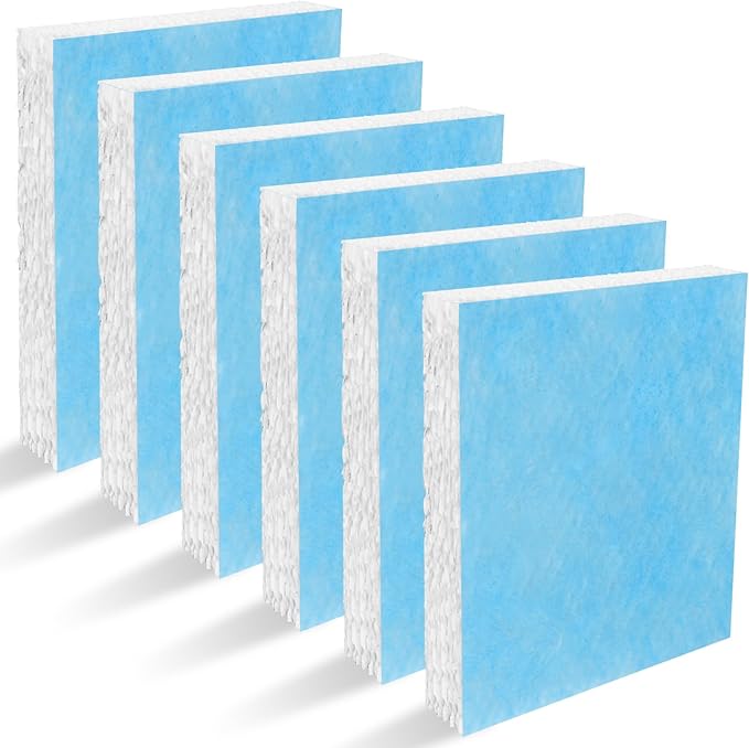 Lemige 6 Pack HFT600 Humidifier Filters T Compatible with Honeywell Humidifier HEV615 and HEV620, Compare to Part HFT600T HFT600PDQ, Upgraded HFT600PF1 Replacement Wicking Filter T