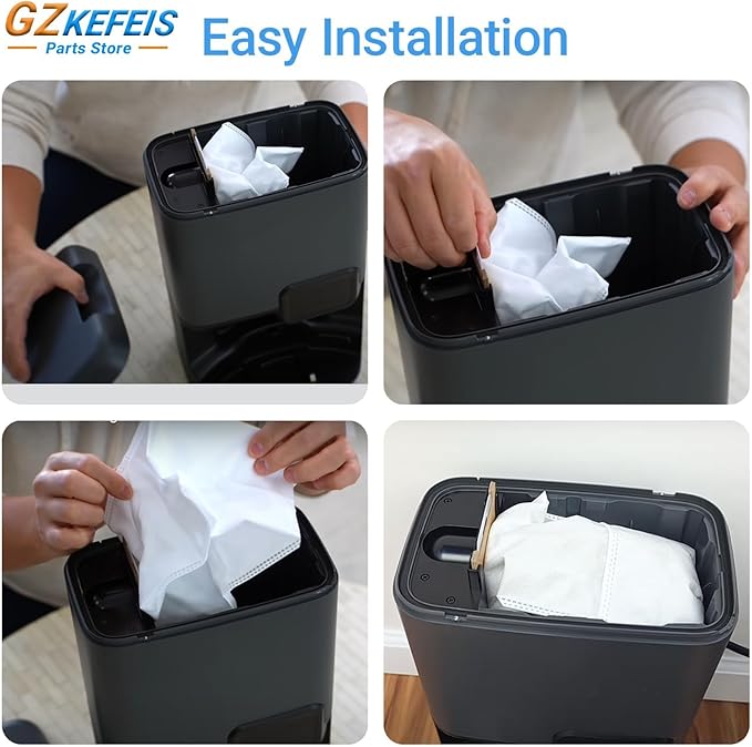 10-Pack Dust Bags Compatible with eufy 3-in-1 E20 Robot Vacuum - 3L Large Capacity Replacement Parts, Durable Dust Filter for Long-Lasting Home Cleaning