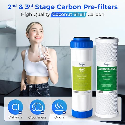 iSpring F3 6-Month Prefilter Water Filter for Standard Undersink/Reverse Osmosis RO Systems