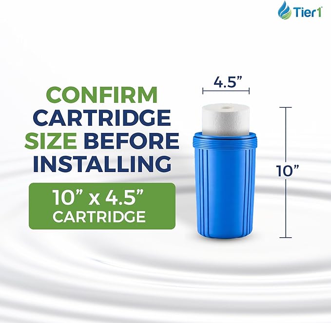Tier1 5 Micron 10 x 4.5 Water Filter | Spun Wound Polypropylene Whole House Water Filter Cartridge | Replacement for Pentek DGD-5005, WDGD-5005, 155357-43 | 4.5 x 10 Water Filter (2-Pack)
