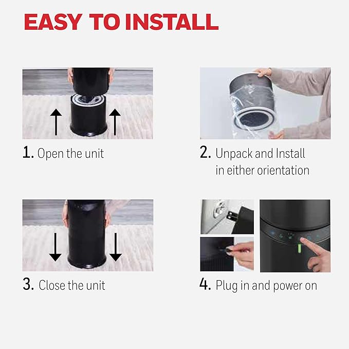 Honeywell Genuine “F” HEPA Air Filter Replacement for Honeywell HPA6000, 3-in-1 Filter, HEPA & Carbon – Captures up to 99.97% of Allergens