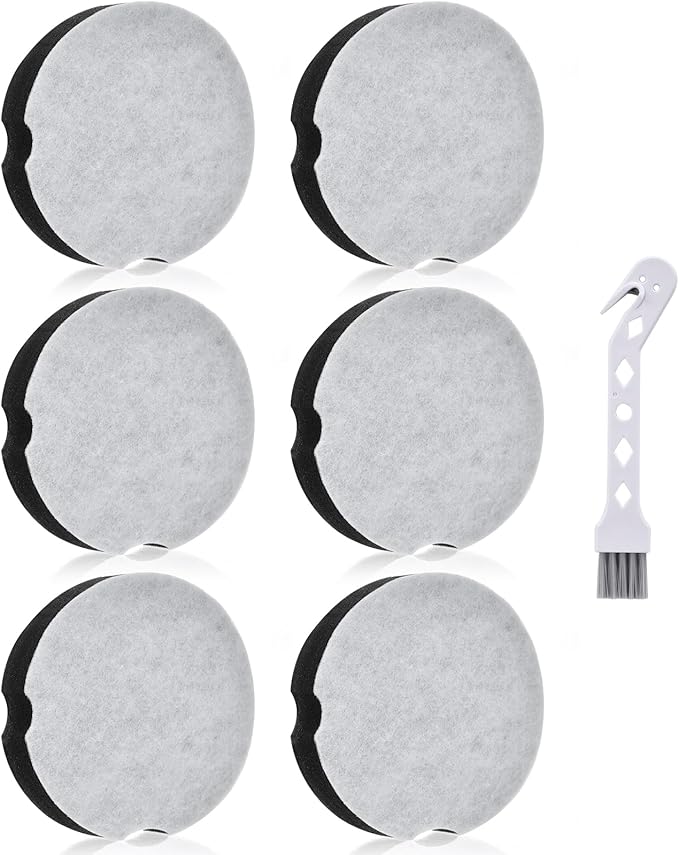 6 Pack Vacuum Filter for Bissell PowerForce Compact Lightweight Upright 1520 2112, Replacement Filters for Bissel Turbo Bagless 2690 Cleanview 3437 3508 Vacuum Cleaner, Parts #1604896/160-4896