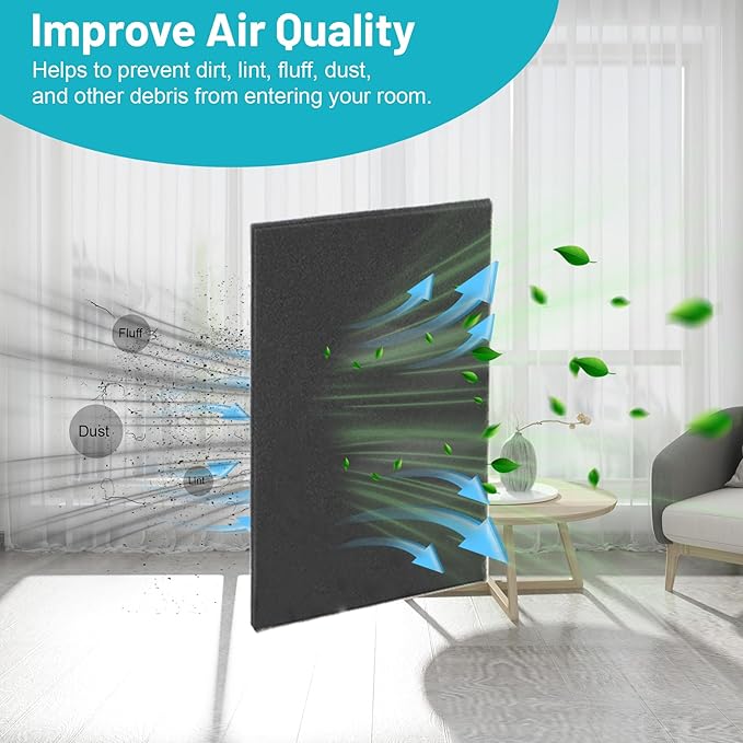Cut to Fit Foam Pad Pre Filter, 17"x 39.4" Air Filter Foam Sheet, Filter Replacement for Air Conditioners, Air Purifiers, Dehumidifiers, Range Hoods, Trash Cans, 3D Printers, 1 Pack