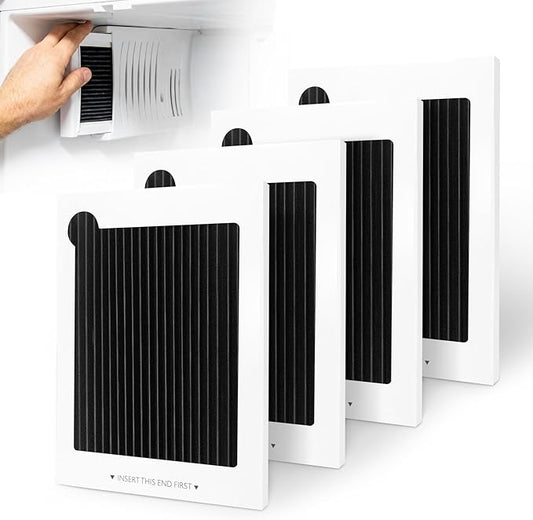 FPRU19F8RFC FPRU19F8RFF 4-PACK Refrigerator Air Filter Replacement for Frigidaire FPUH19D7LF1 FPRU19F8QFA FPRU19F8RFA FPRU19F8RFB FPRU19F8RFE FPSC2277RF1 FPSC2278UFA FPSS2677RF1 FPUS2686LF3
