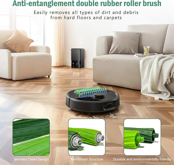 Max 705 Vac Replacement Parts for iRobot Roomba Max 705 Vac/Plus 504 Vac Robot, for Roomba Max 705 Vac Accessories Kit: 2 Main Brush, 6 Side Brush, 6 Dust Bag, HEPA Filter