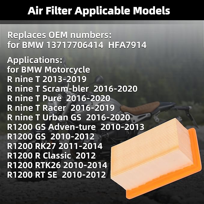 Air Filter 7914 13717706414 for BMW R1200 GS R1200GS / GS Adventure 2010-2013 R nineT 2013-2020 R1200R 2010-2014
