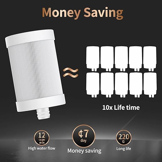 WINGSOL Stainless Steel Water Filter for Sink Faucet, NSF/ANSI 42&53, 360° Rotating Tap Purifier, Reduce Heavy Metals 99.6% Lead, Improve Taste, 220 Gallons Mineral pH+ Water, Reinforced Housing