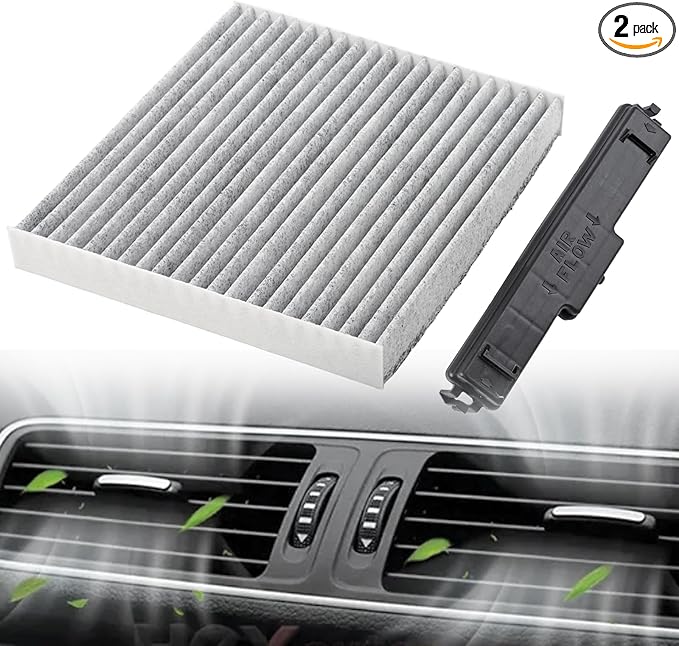 Cabin Air Filter & Filter Access Door, Air Conditioning Filter Compatible With Chrysler Dodge Vehicle 200, Ram 1500 2500 3500 2011-2019 Replaces# 68406048AA 68052292AA 68318365AA 5058693AA