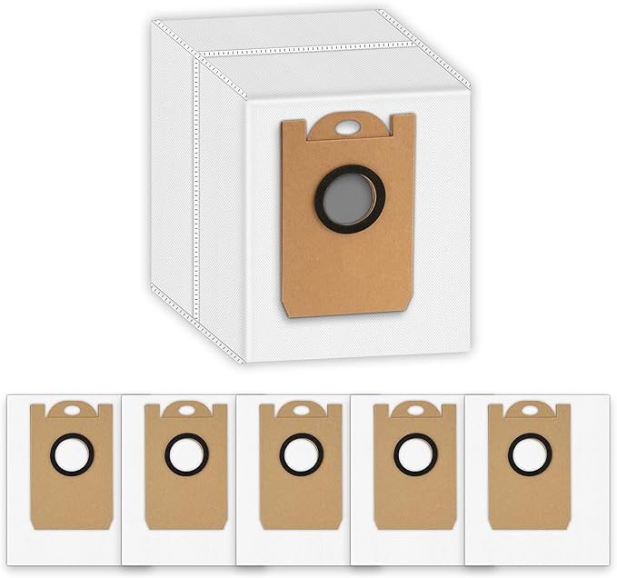(6 Pack) T20+ Replacement Dust Bags Compatible With Airrobo T20+ Robotic Vacuum Cleaner, Accessories Kit, Large Capacity, Vacuum Bags