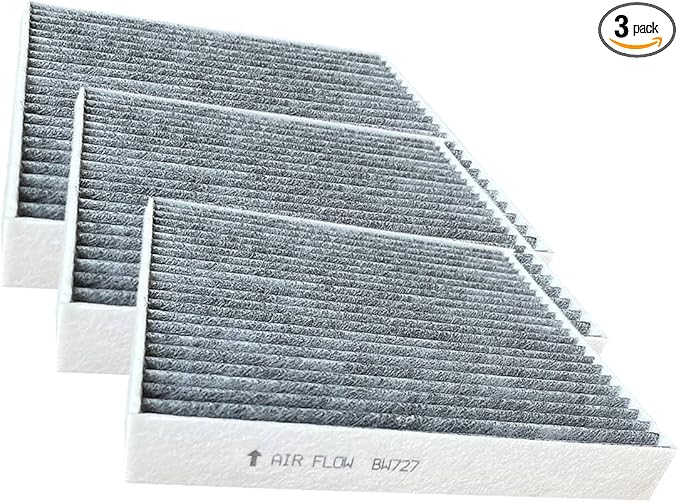 3 Pack Cabin Air Filter for Hyundai Elantra Santa Fe Sonata Tucson KIA Sorento K5 with Carbon