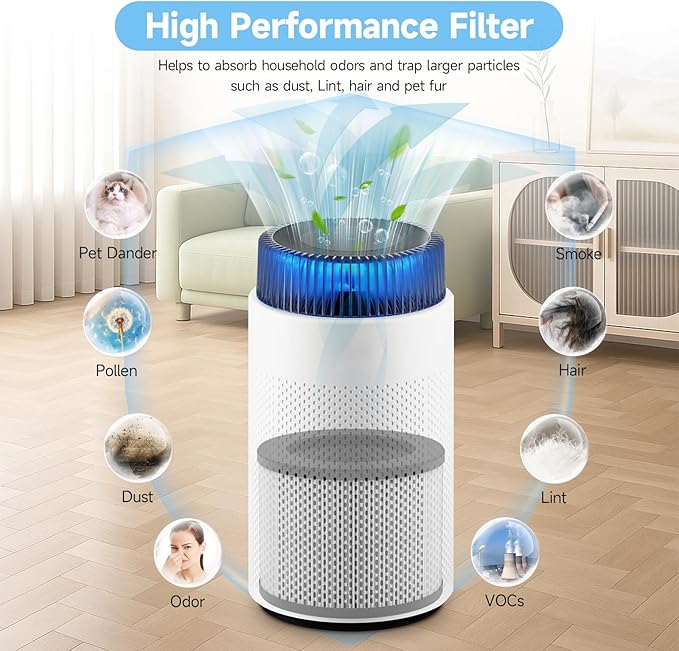 2 Pack Airmega 100 Filter Replacement Compatible with Coway Airmega 100 Air Purifier, 3-in-1 True HEPA and Deodorization Filter