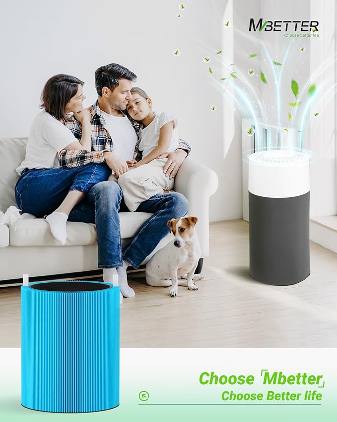 2 Pack Blue Pure 411 AllergenBlock Filter Compatible with Blue Pure 411, 411+, 411 Auto Air Puri-fier, H13 True HEPA & Activated Carbon Filters