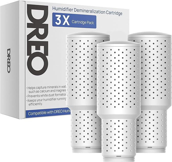 DREO Clean Mist Cartridge 3-Pack for Humidifiers, Compatible with DREO Humidifiers HM311/311S/524/524S/306, Reduce Contaminants Build-up, Healthier Mist, Easier Cleaning