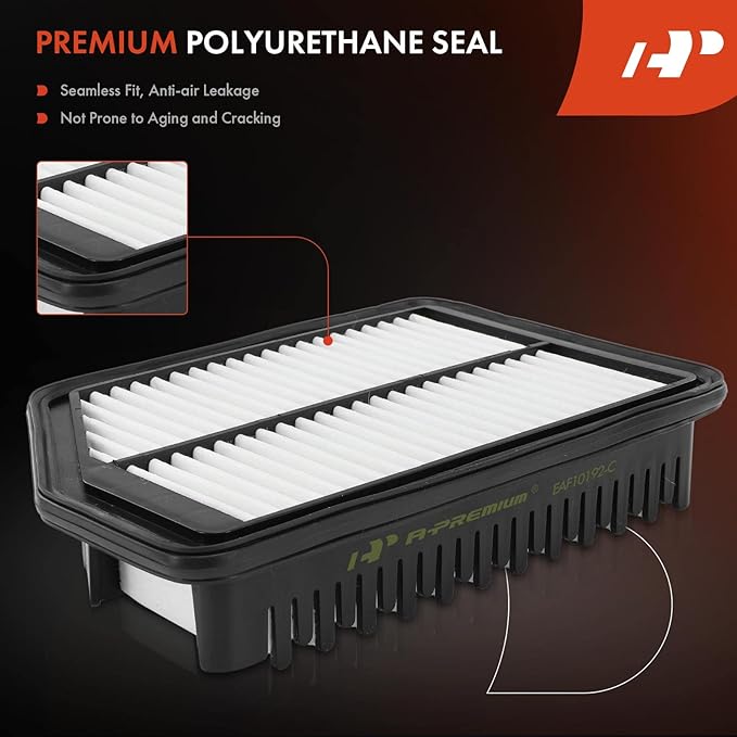 A-Premium Engine Air Filter Compatible with Hyundai & Kia model - Elantra, Elantra Coupe, Elantra GT, Forte, Forte5, Forte Koup, Sportage, Tucson, Rondo, 2010-2018, 1.8L 2.0L 2.4L, Rigid Panel