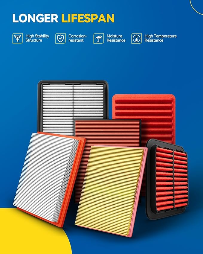 PHILTOP Engine Air Filter, Compatible with CA10171 Toyota Camry 2007-2009 2.4L, Camry 2010-2017 2.5L, Venza 2009-2016 2.7L, Improve Engine Performance