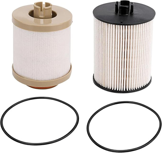 Yinlowa FD4617 Diesel Fuel Filter Kit for 2008-2010 Ford F250 F350 F450 F550 6.4L Powerstroke V8 Engine, Replaces Motorcraft FD-4617, 8C3Z-9N184-A, 33963, PF7934, Upper & Lower Lifter Pump Filter Set