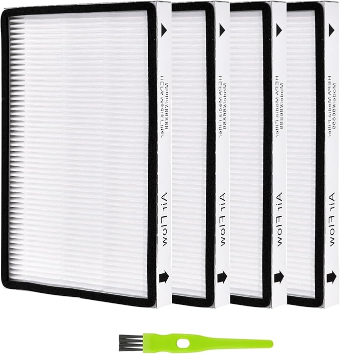 4 Pack 86889 HEPA Media Filter Replacement for Sears Kenmore EF-1, 86889, 20-86889, 40324, 53295, KC38KCEN1000 Canister and Upright Vacuum Cleaner, Also For Panasonic Part MC-V199H
