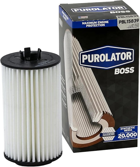 Purolator PBL15839 PurolatorBOSS Maximum Engine Protection Cartridge Oil Filter Compatible With Chevrolet Cruze, Chevrolet Trax, Buick Encore, Chevrolet Colorado, Chevrolet Sonic and GMC Canyon