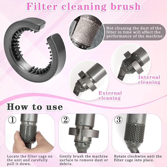 Outer Filter Cover Replacement for Dyson Airwrap Hair Styler HS01 HS05 HS08 Models Outer Strainer Magnetic Filter Cage Replacement Parts