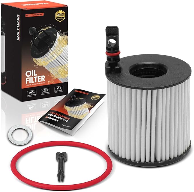 A-Premium 20K Miles Upgrated Protection Oil Filter Compatible with Hyundai & Kia Models - Elantram, Sonata, Sorento, Santa Fe, Sportage, Accent, Tucson, Rio, Kona, Seltos, K5, Venue