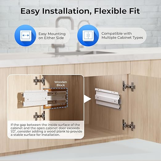 iSpring ASKRCC Slide-Out Mounting Kit for Under Sink Reverse Osmosis Water Filter System, Fits RCC Series