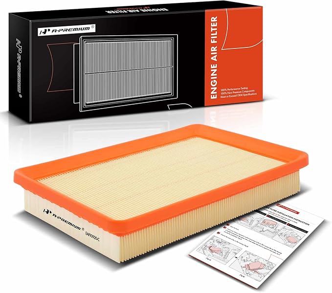 A-Premium Engine Air Filter Compatible with Kia Spectra 2004-2009, Spectra5 2005-2009 & Hyundai Elantra 2001-2006, Tiburon 2003-2008, 2.0L 2.7L