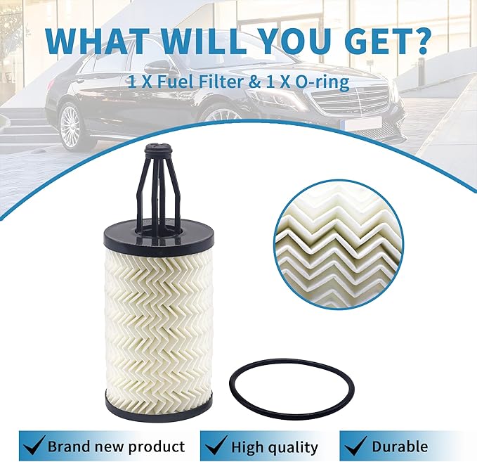 Engine Oil Filter 2761800009 Compatible with Mercedes Benz C, CLS, E, CLE, S, ML, SL Series Replace C43 AMG E400 E43 AMG GLC43 AMG GLE350 GL