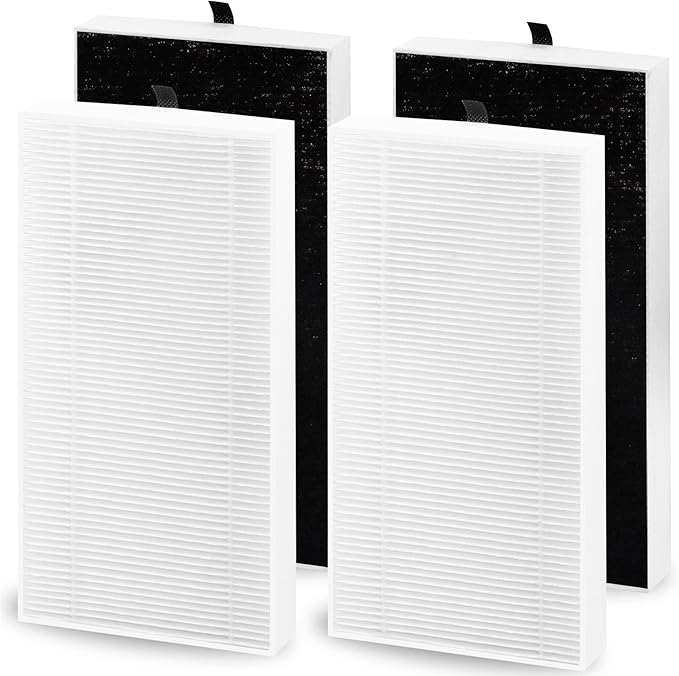 Type U Filter Replacement for Honeywell HRF201B, HHT270, HHT270W, HHT290 and Febreze FRF102B, FHT170, FHT180, FHT190 Series Air Purifier by Funmit, 4 Pack