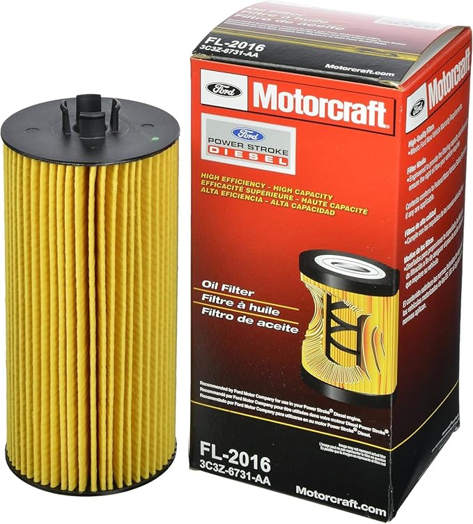 Motorcraft Engine Oil Filter- FL-2016 (OE Replacement for Select Years of Ford: E-350 (Club Wagon/Super Duty), E-450 Super Duty, Excursion, Super Duty (F-250/F-350/F-450/F-550), F-650, F-750 Vehicles)