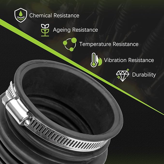 Air Cleaner Intake Hose Tube Duct With Clamp Replaces# 696-009 16576EA200 Compatible with Nissan 2005-2019 Frontier,2005-2012 Pathfinder,2005-2015 Xterra