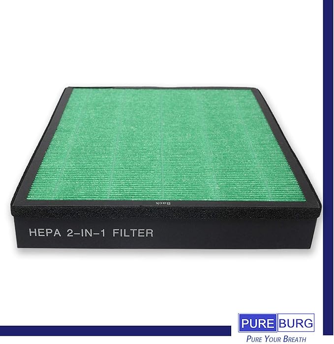PUREBURG Replacement Filter Set Compatible with Coway Airmega 400 400S Air Purifier,1-Pack (2 Filters) H13 HEPA Activated Carbon MAX2 3-Stage Filtration